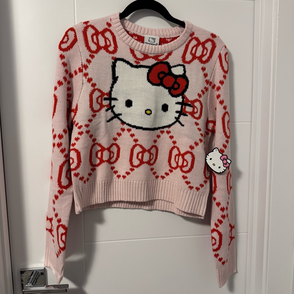 Sanrio Hello Kitty Pink & Red Crewneck Sweater